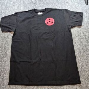 Naruto Shippuden Ripple Junction T Shirt Mens XL Black Red Anime Symbol Graphic